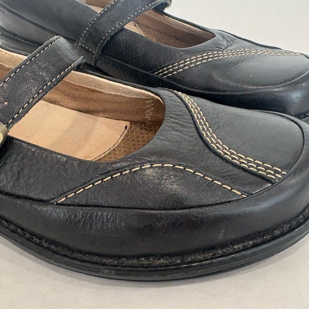 Red Wing Black Leather Mary Jane Shoes Womens Size 8 Slip On Buckle Loafer - Picture 6 of 11